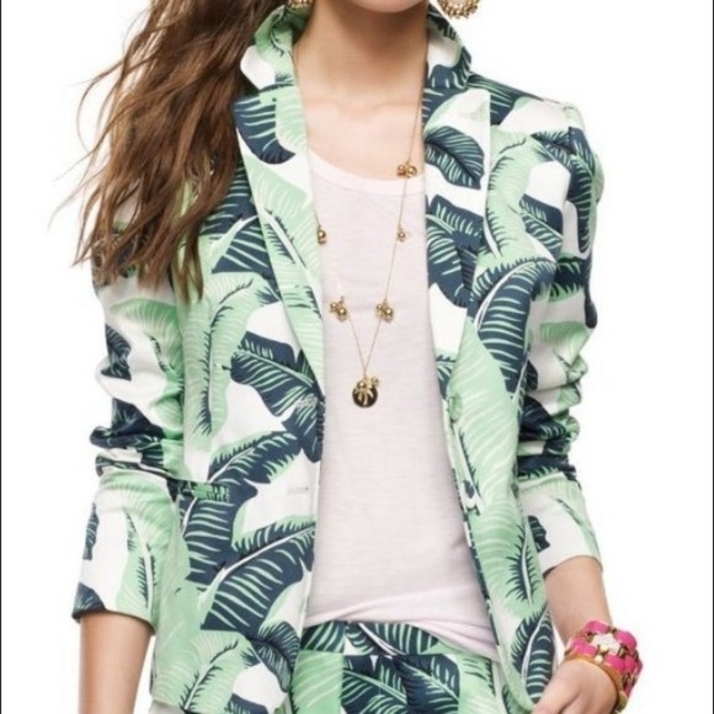 NWT Juicy Couture Palmetto Print blazer sz10 - Picture 2 of 12